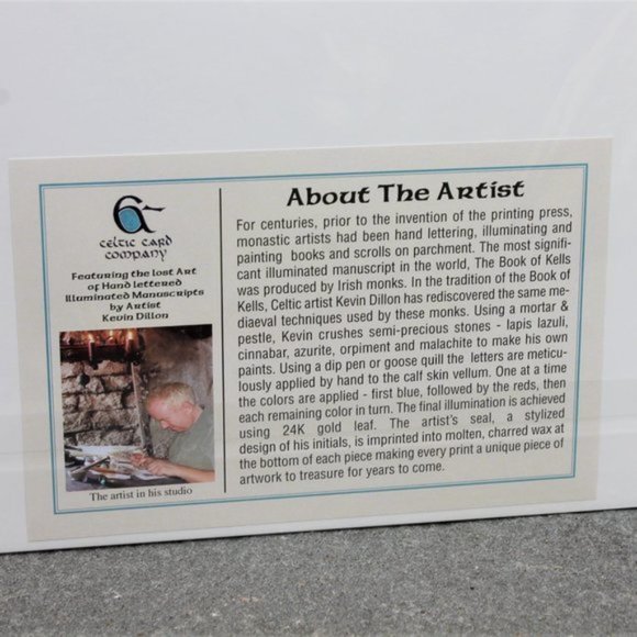 New Matted Celtic Book of Kells Style Irish Print - Faith - Picture 4 of 6